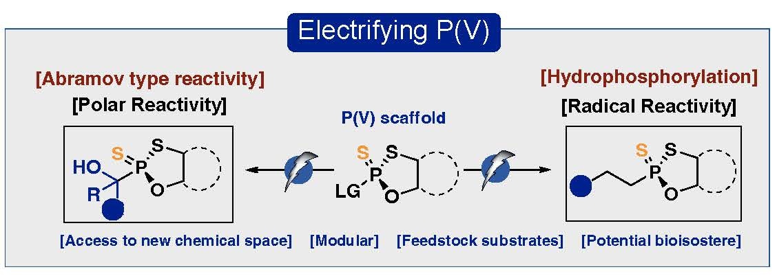 TOC graphic for "Electrifying P(V): Access to Polar and Radical Reactivity"