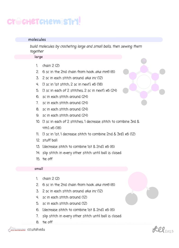 molecules crochet pattern